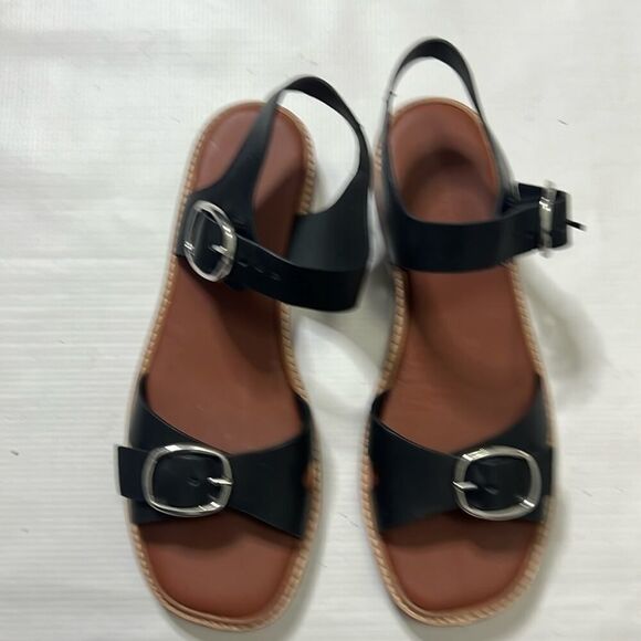 EVERLANE NWOT THE TWIN BUCKLE SANDALS SIZE 10 - Picture 1 of 7